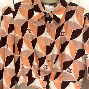 CHANEL crop blouse